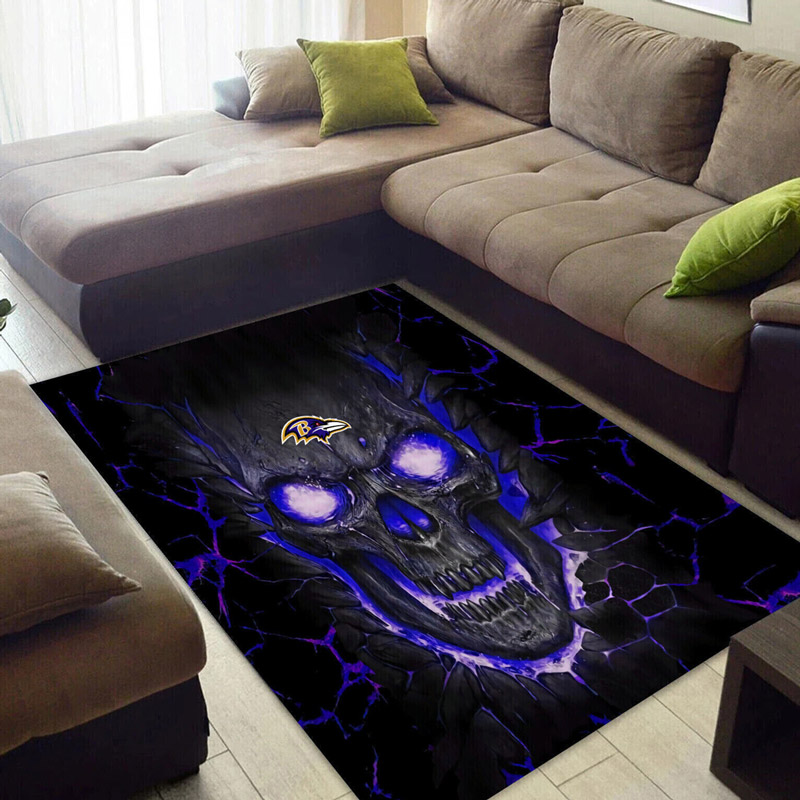 Baltimore Ravens Rug NFL Area Rug Dining Room Rugs Outdoor Rug Rectangle Carpet
