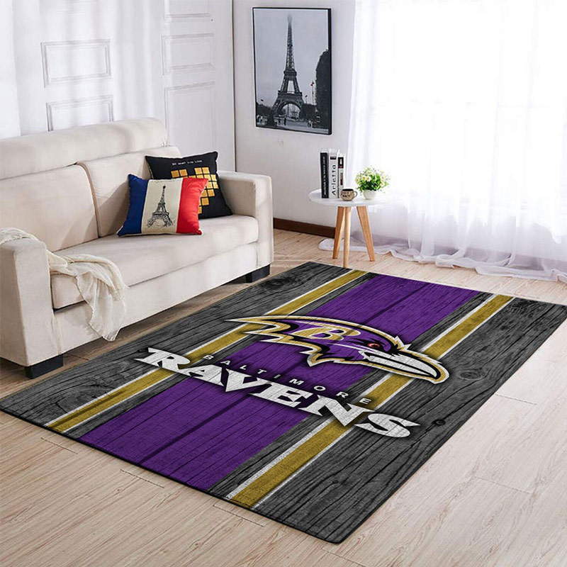 Baltimore Ravens Area Rug NFL Area Rug Bathroom Rugs Indoor Rugs Rectangle Carpet