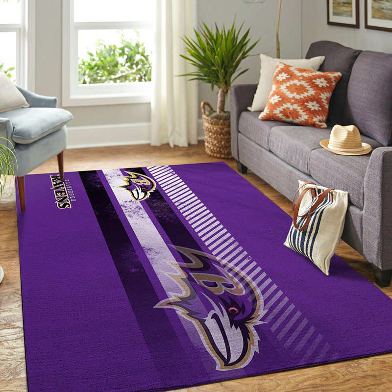 Baltimore Ravens Rug NFL Area Rug Bathroom Rugs Outdoor Rug Rectangle Carpet