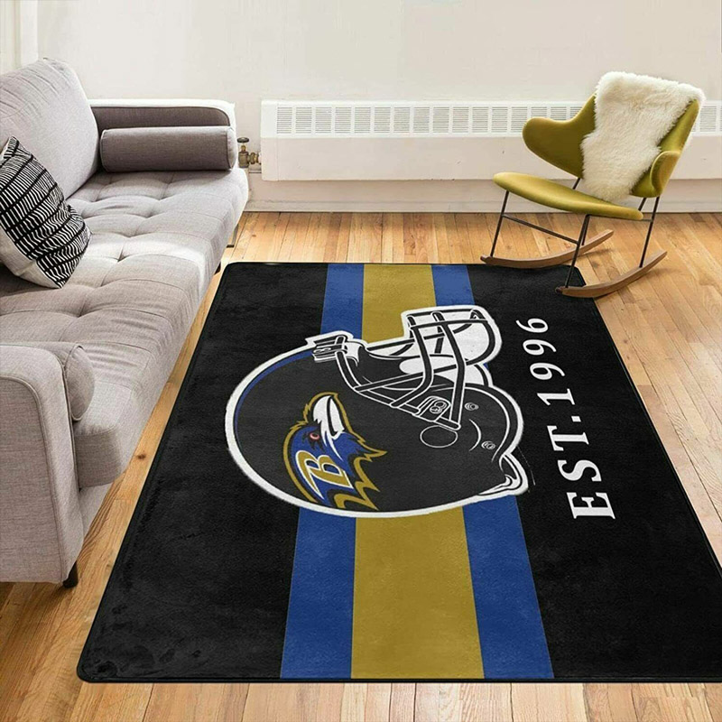 Baltimore Ravens Rug NFL Area Rug Kitchen Rug Outdoor Rug Rectangle Carpet