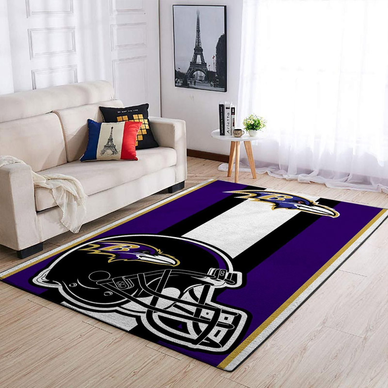 Baltimore Ravens Area Rug NFL Area Rug Living Room Rug Indoor Outdoor Rug Rectangle Carpet