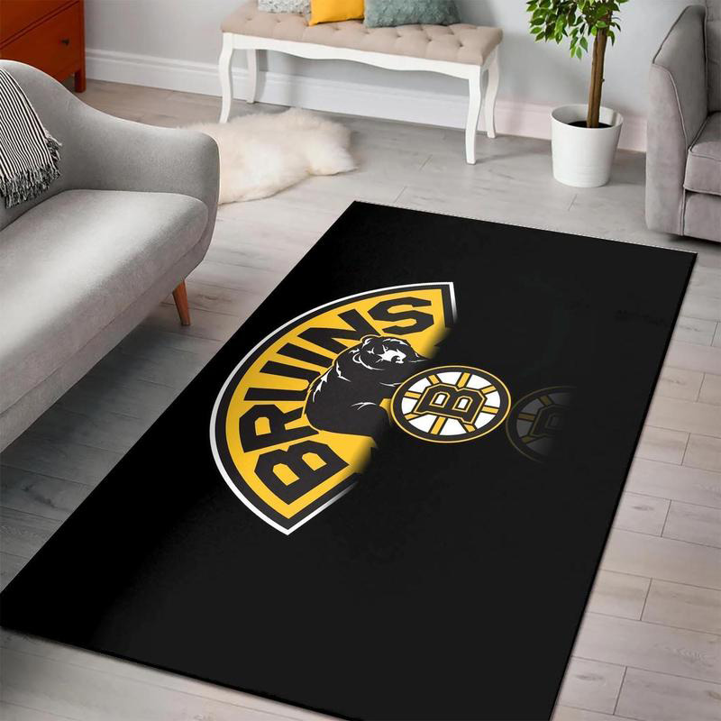 Boston Bruins Rug NHL Area Rug Bedroom Rug Indoor Outdoor Rug Rectangle Carpet