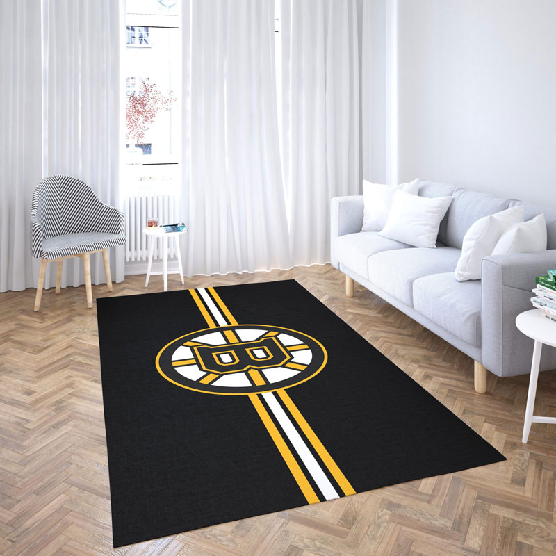 Boston Bruins Area Rug NHL Area Rug Bathroom Rugs Outdoor Rug Rectangle Carpet