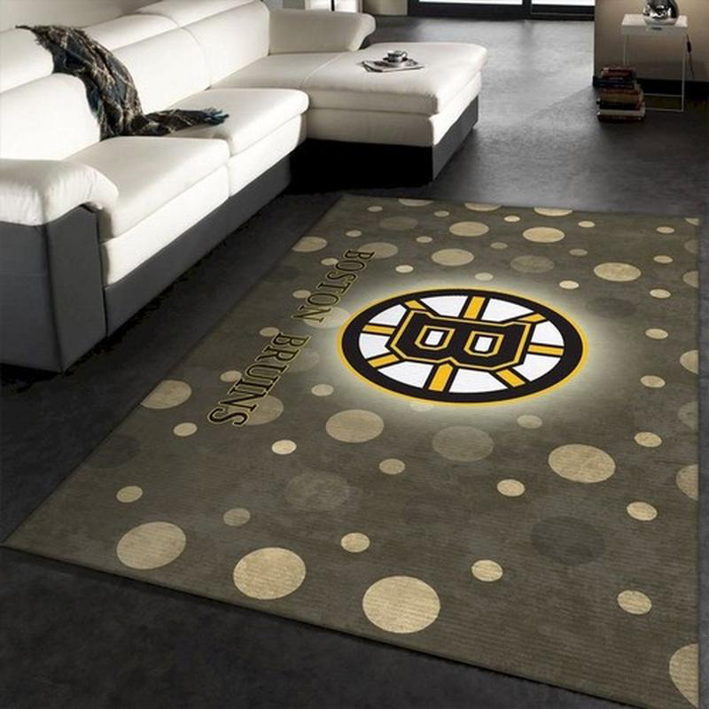 Boston Bruins Rug NHL Area Rug Living Room Rug Indoor Outdoor Rugs Rectangle Carpet