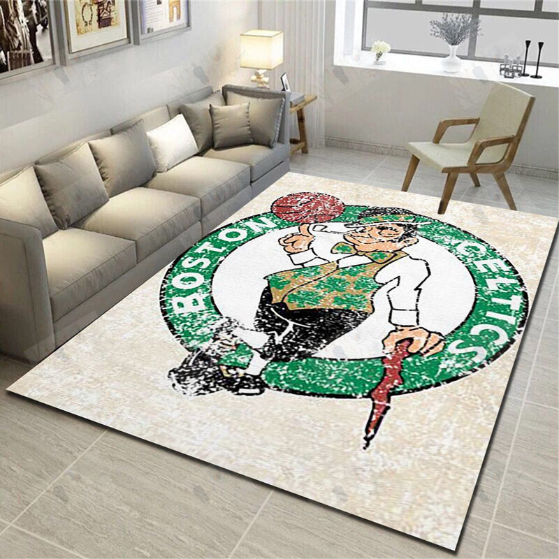 Boston Celtics Area Rug NBA Area Rug Bathroom Rug Indoor Rugs Rectangle Carpet