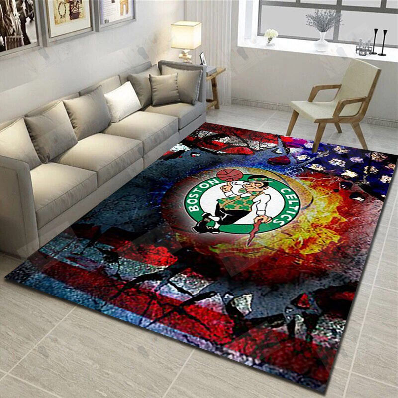 Boston Celtics Area Rug NBA Area Rug Bathroom Rugs Outdoor Rugs Rectangle Carpet