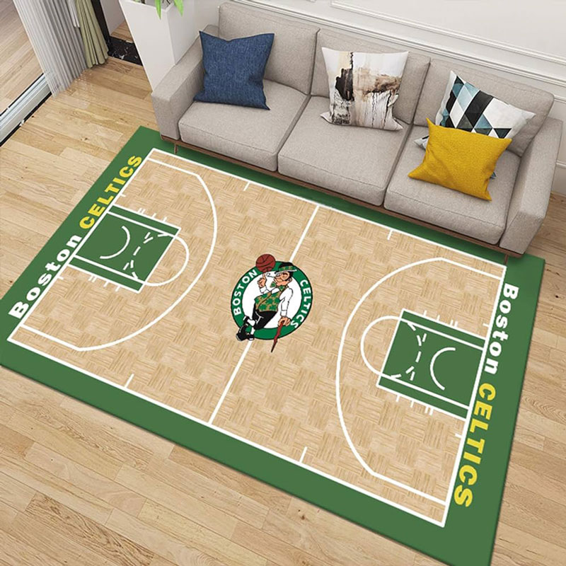 Boston Celtics Rug NBA Area Rug Dining Room Rug Indoor Outdoor Rug Rectangle Carpet
