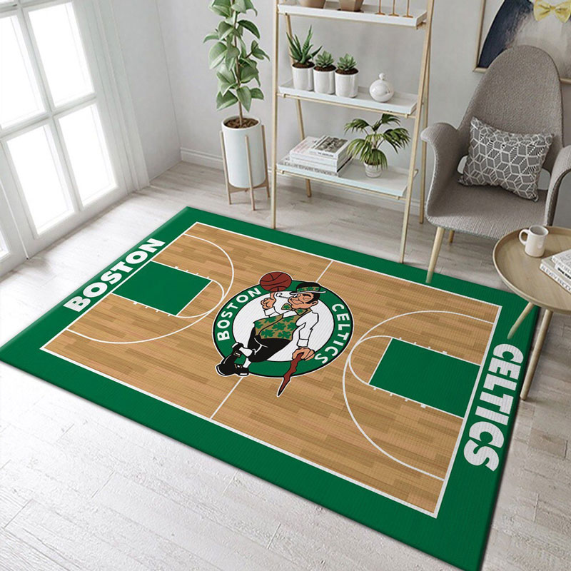 Boston Celtics Rug NBA Area Rug Bathroom Rugs Indoor Outdoor Rug Rectangle Carpet