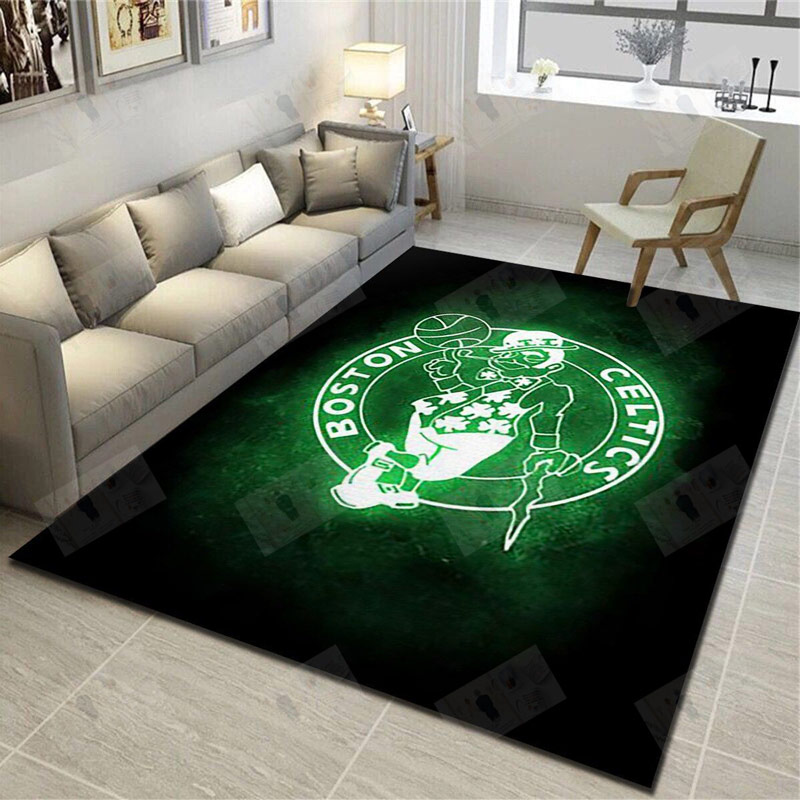 Boston Celtics Rug NBA Area Rug Dining Room Rugs Outdoor Rug Rectangle Carpet