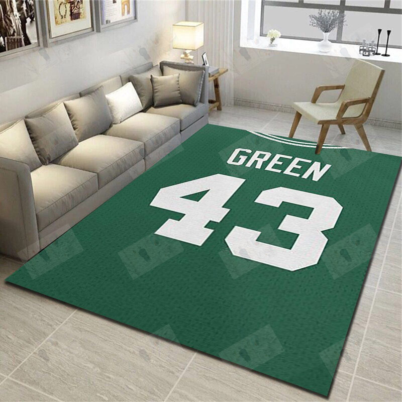 Boston Celtics Area Rug NBA Area Rug Bedroom Area Rug Indoor Outdoor Rug Rectangle Carpet