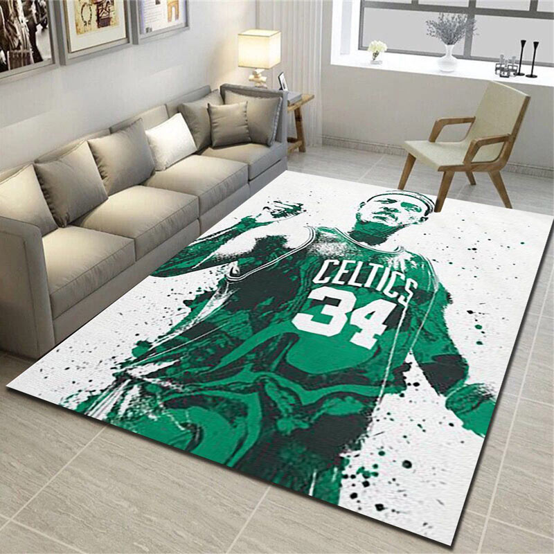 Boston Celtics Area Rug NBA Area Rug Living Room Rug Outdoor Rug Rectangle Carpet