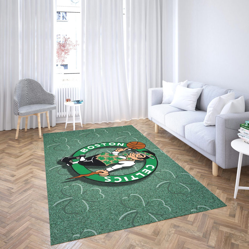 Boston Celtics Area Rug NBA Area Rug Bathroom Rugs Indoor Outdoor Rug Rectangle Carpet