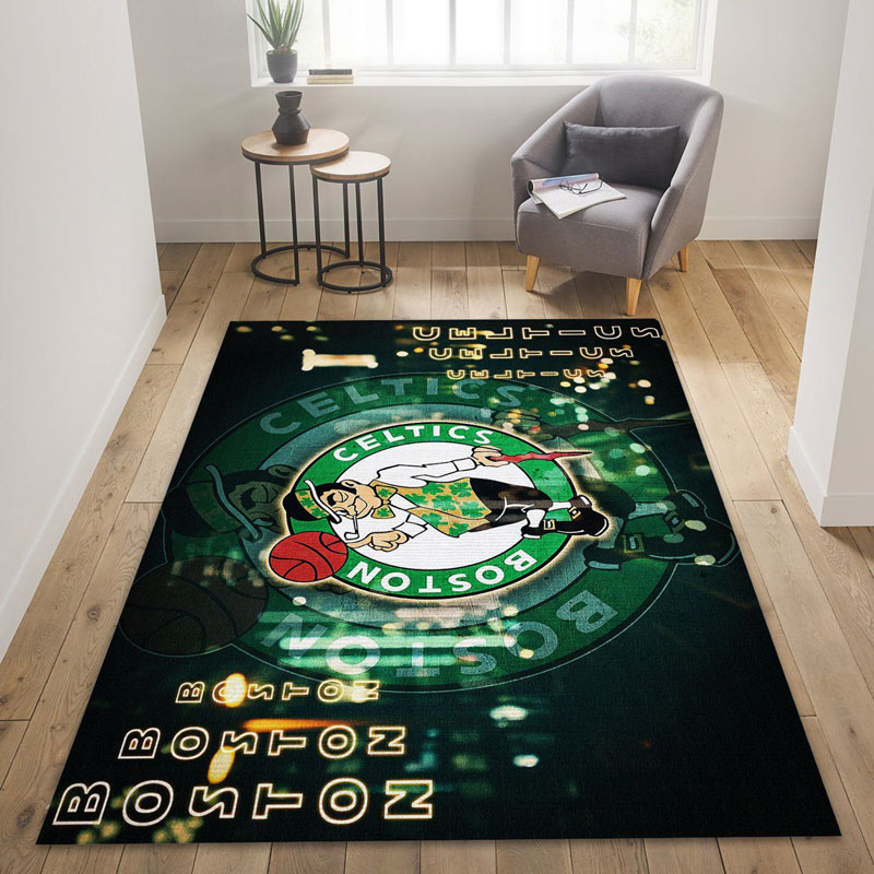 Boston Celtics Area Rug NBA Area Rug Bedroom Area Rug Outdoor Rug Rectangle Carpet