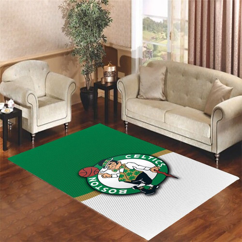 Boston Celtics Area Rug NBA Area Rug Living Room Rug Outdoor Rug Rectangle Carpet