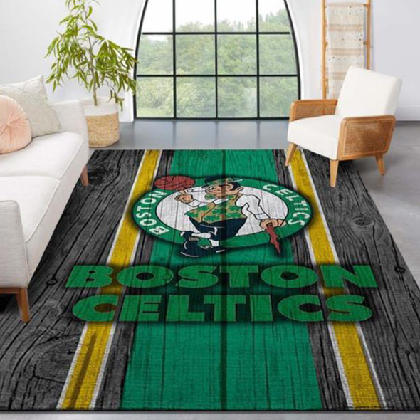 Boston Celtics Area Rug NBA Area Rug Bedroom Area Rug Outdoor Rug Rectangle Carpet