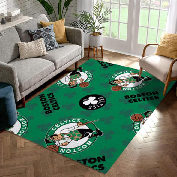 Boston Celtics Area Rug NBA Area Rug Bedroom Area Rug Outdoor Rugs Rectangle Carpet