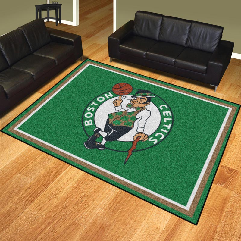 Boston Celtics Area Rug NBA Area Rug Living Room Rug Indoor Outdoor Rug Rectangle Carpet