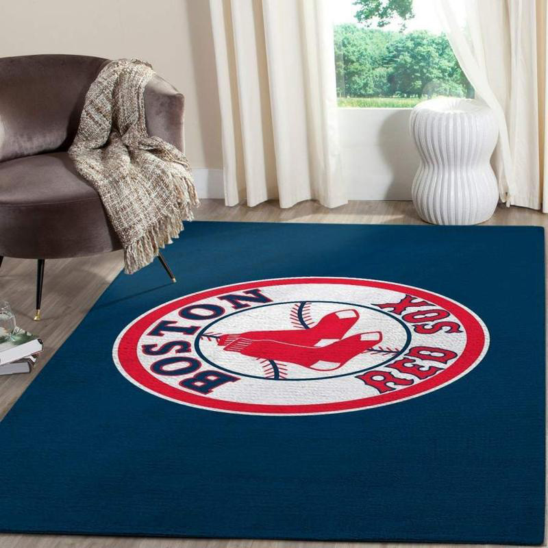 Boston Red Sox Area Rug MLB Area Rug Dining Room Rugs Outdoor Rugs Rectangle Carpet