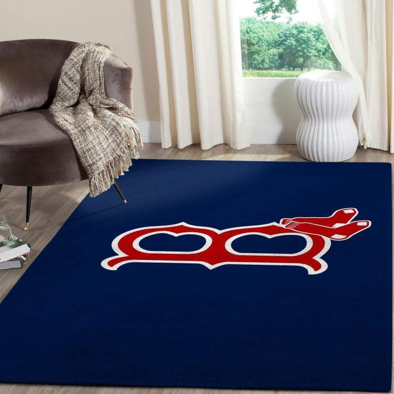 Boston Red Sox Rug MLB Area Rug Kitchen Rug Outdoor Rug Rectangle Carpet