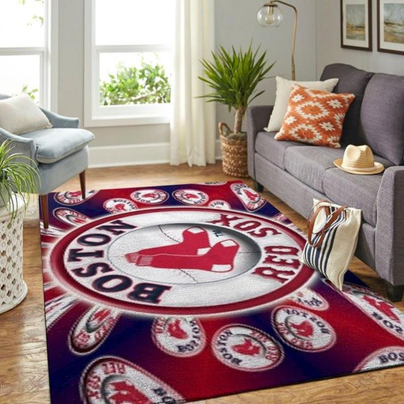 Boston Red Sox Rug MLB Area Rug Bedroom Rug Indoor Outdoor Rug Rectangle Carpet