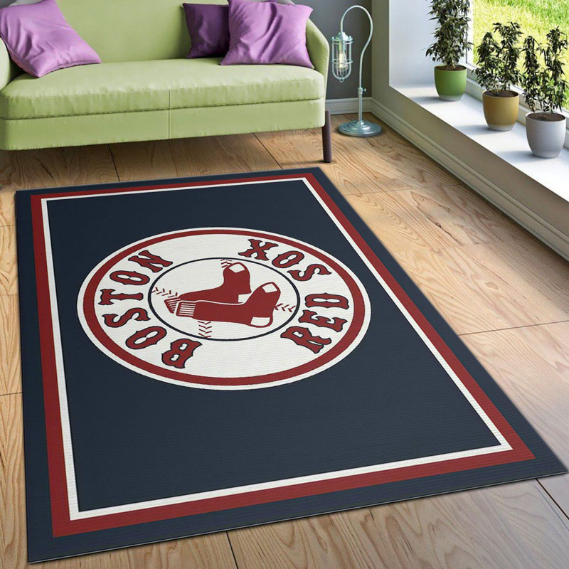 Boston Red Sox Rug MLB Area Rug Living Room Area Rug Indoor Outdoor Rug Rectangle Carpet