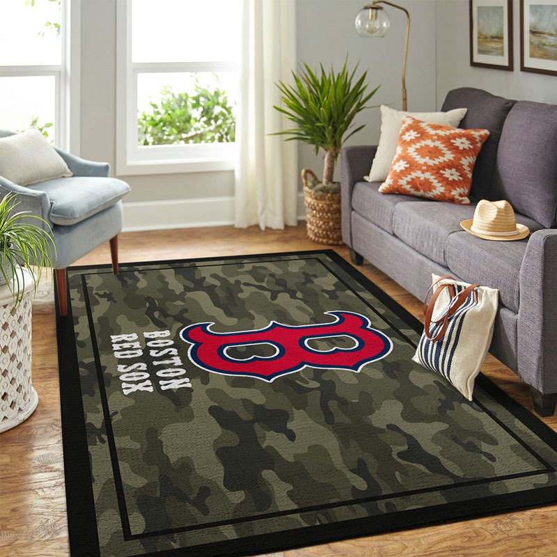 Boston Red Sox Rug MLB Area Rug Bathroom Rugs Indoor Outdoor Rugs Rectangle Carpet