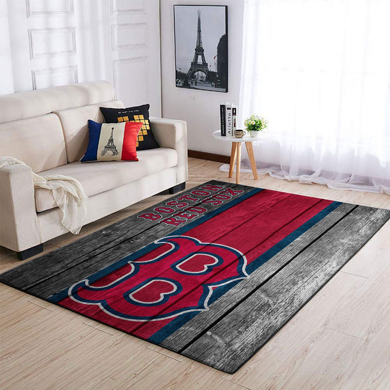 Boston Red Sox Area Rug MLB Area Rug Bathroom Rugs Indoor Outdoor Rug Rectangle Carpet