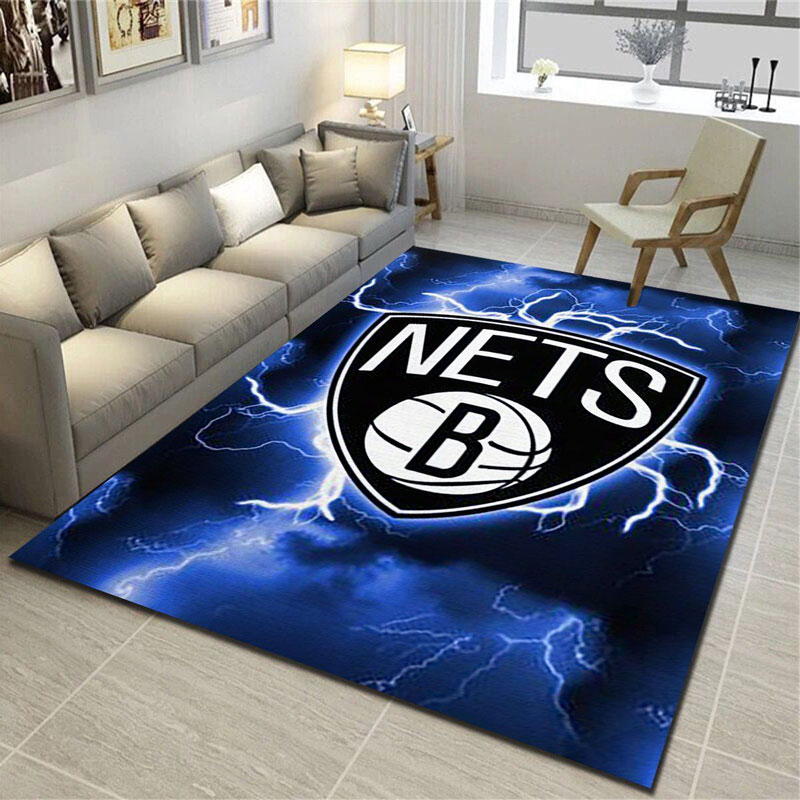 Brooklyn Nets Rug NBA Area Rug Dining Room Rugs Indoor Outdoor Rug Rectangle Carpet