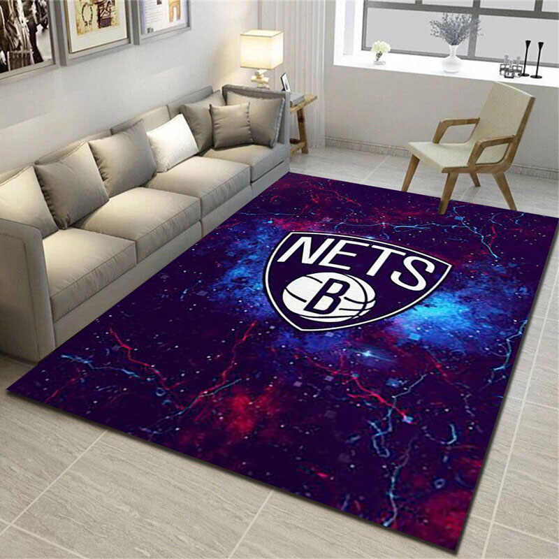 Brooklyn Nets Area Rug NBA Area Rug Bathroom Rugs Outdoor Rugs Rectangle Carpet