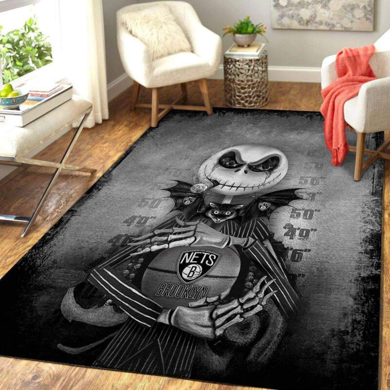 Brooklyn Nets Rug NBA Area Rug Dining Room Rug Outdoor Rugs Rectangle Carpet