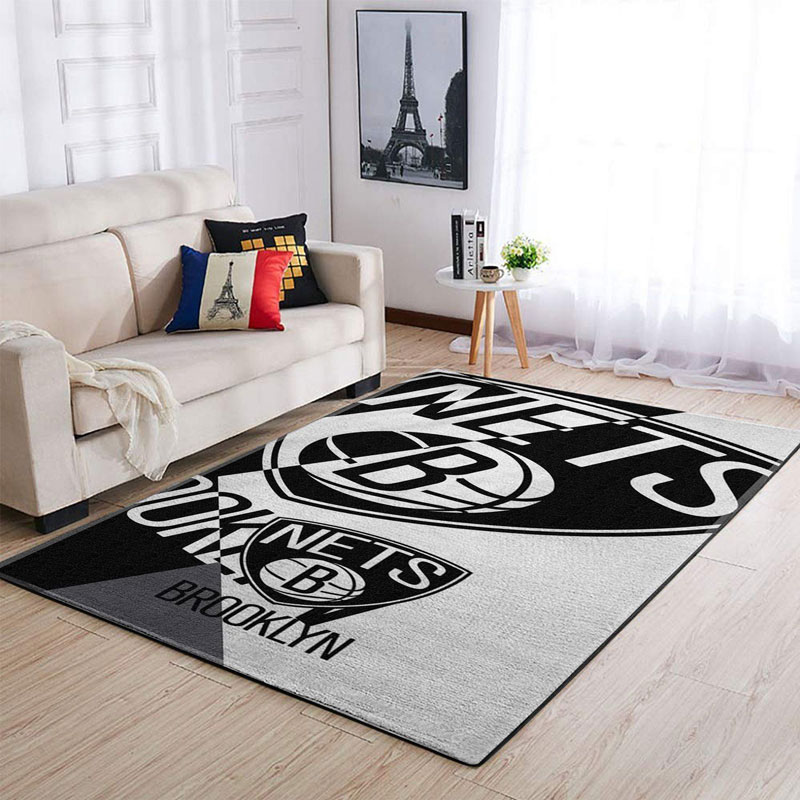Brooklyn Nets Rug NBA Area Rug Dining Room Rugs Outdoor Rug Rectangle Carpet