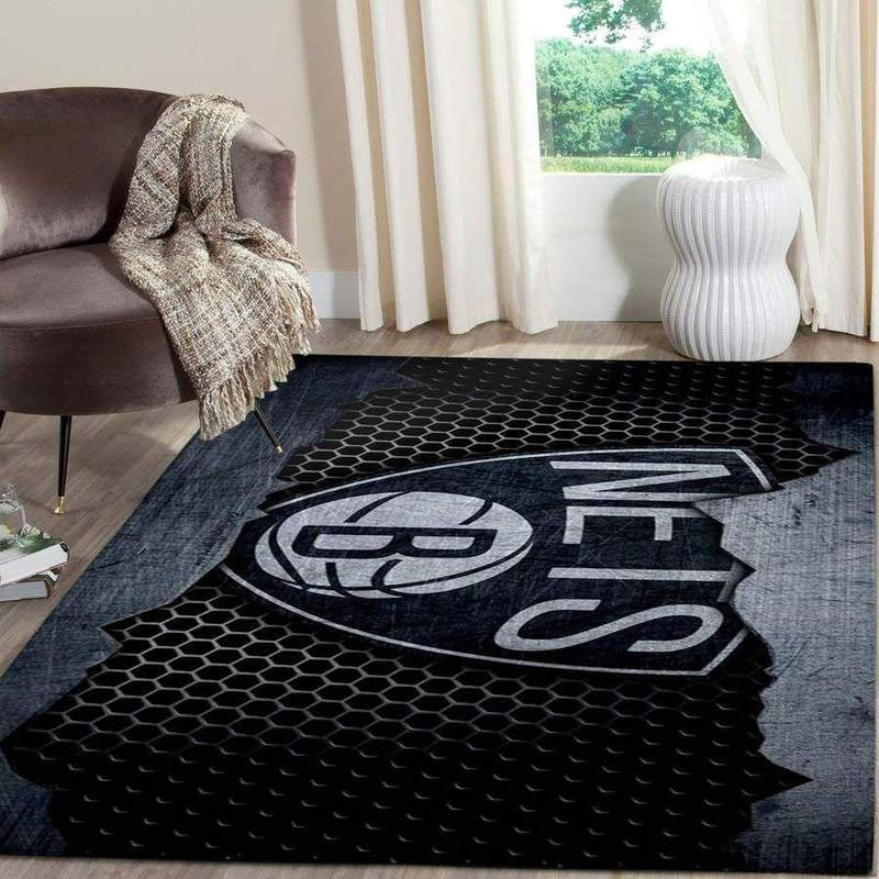 Brooklyn Nets Rug NBA Area Rug Bathroom Rug Outdoor Rug Rectangle Carpet