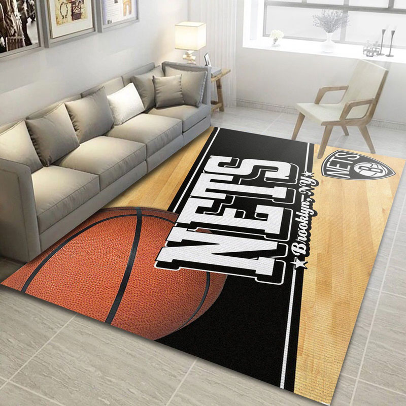 Brooklyn Nets Rug NBA Area Rug Dining Room Rugs Outdoor Rugs Rectangle Carpet
