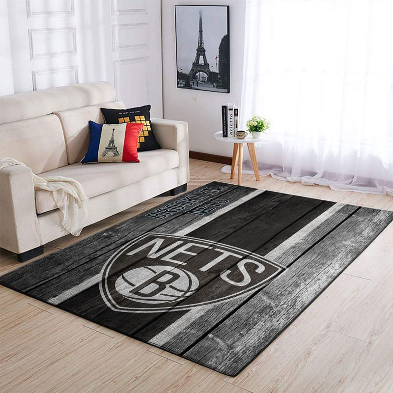 Brooklyn Nets Rug NBA Area Rug Dining Room Rugs Indoor Outdoor Rug Rectangle Carpet