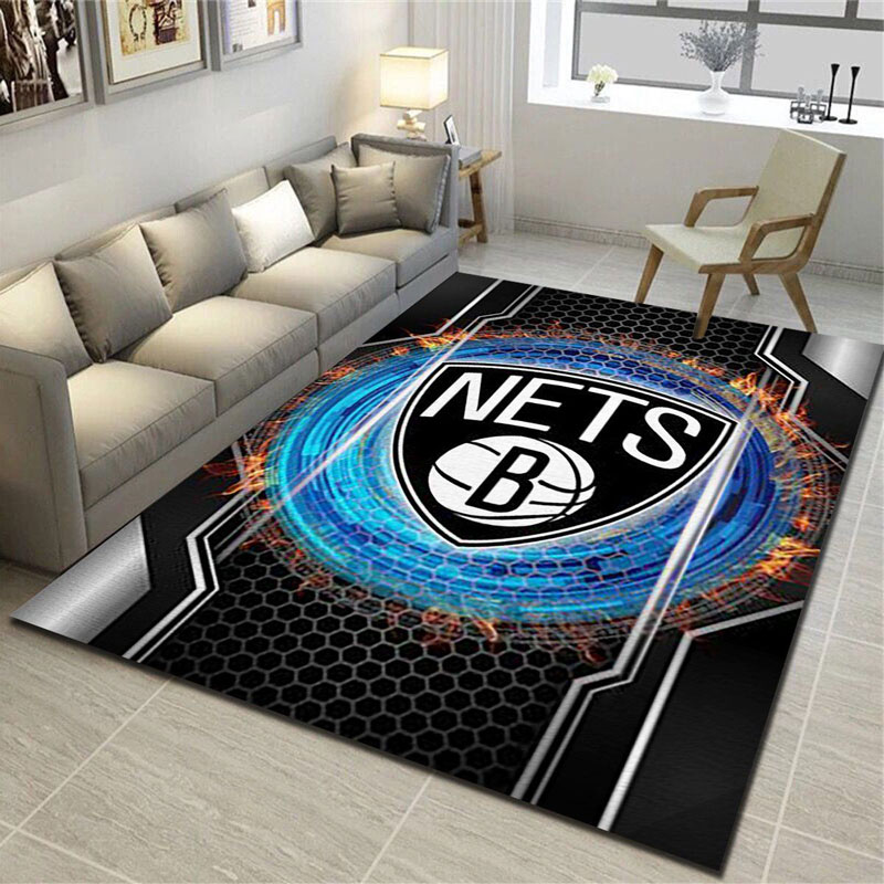 Brooklyn Nets Rug NBA Area Rug Bedroom Rug Outdoor Rugs Rectangle Carpet