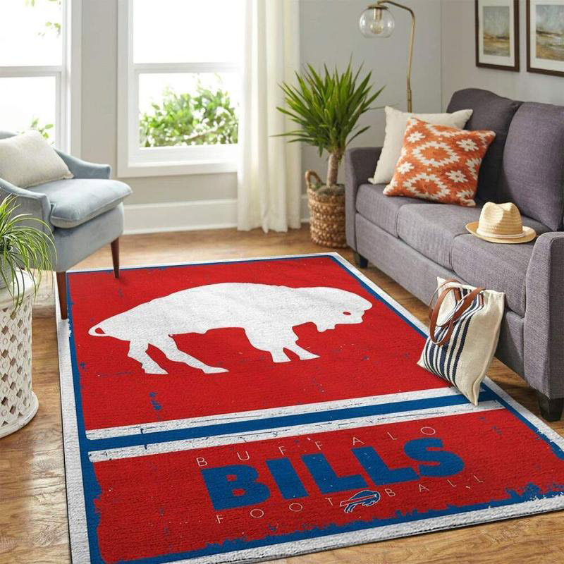 Buffalo Bills Area Rug NFL Area Rug Bathroom Rugs Indoor Rugs Rectangle Carpet