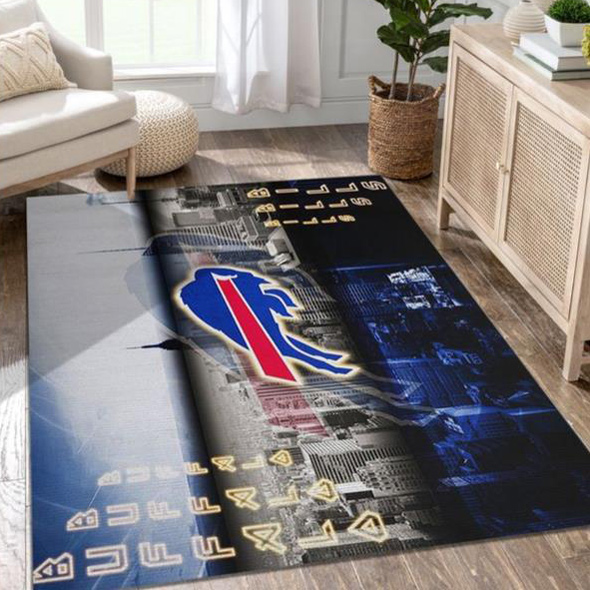 Buffalo Bills Rug NFL Area Rug Bathroom Rug Indoor Outdoor Rugs Rectangle Carpet
