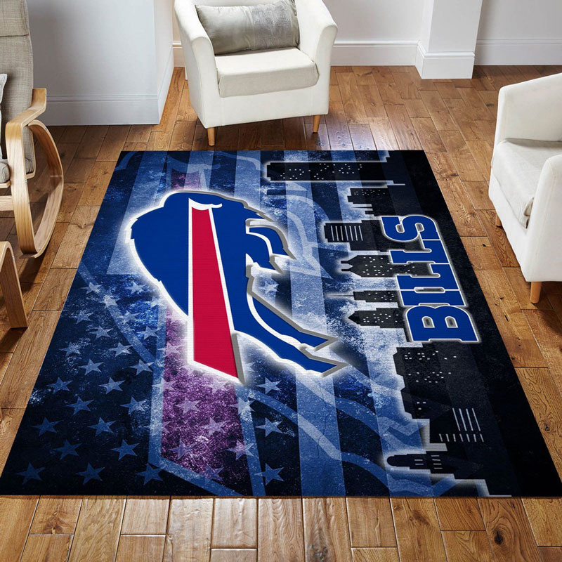 Buffalo Bills Area Rug NFL Area Rug Living Room Area Rug Indoor Outdoor Rugs Rectangle Carpet