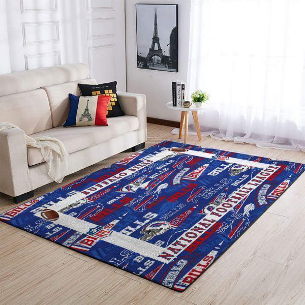 Buffalo Bills Area Rug NFL Area Rug Bathroom Rug Indoor Outdoor Rug Rectangle Carpet
