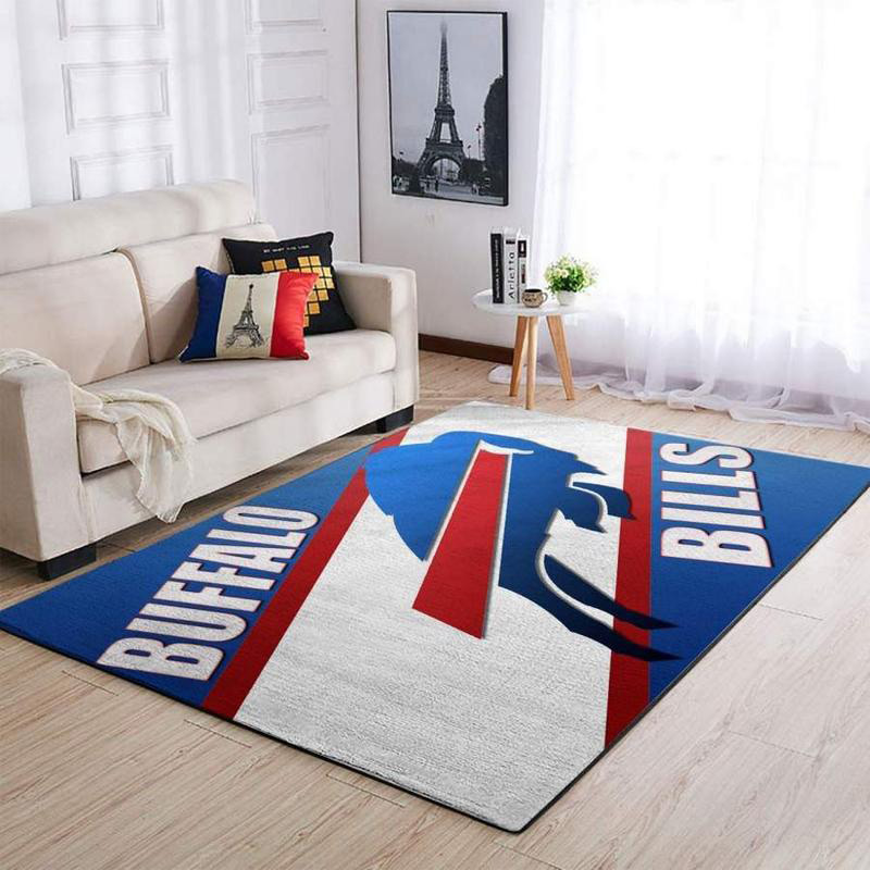 Buffalo Bills Area Rug NFL Area Rug Dining Room Rugs Indoor Rugs Rectangle Carpet