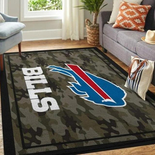 Buffalo Bills Rug NFL Area Rug Dining Room Rug Indoor Outdoor Rugs Rectangle Carpet