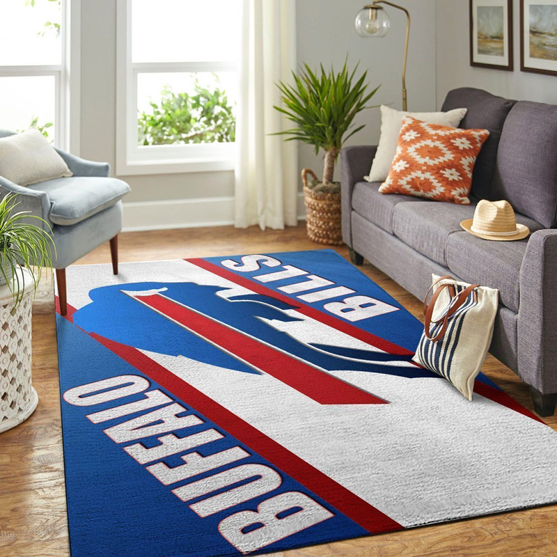 Buffalo Bills Area Rug NFL Area Rug Dining Room Rug Indoor Outdoor Rugs Rectangle Carpet