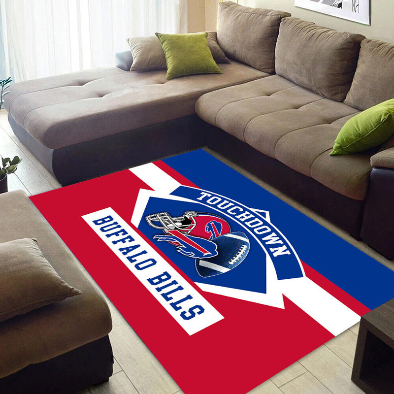 Buffalo Bills Rug NFL Area Rug Dining Room Rugs Indoor Outdoor Rug Rectangle Carpet