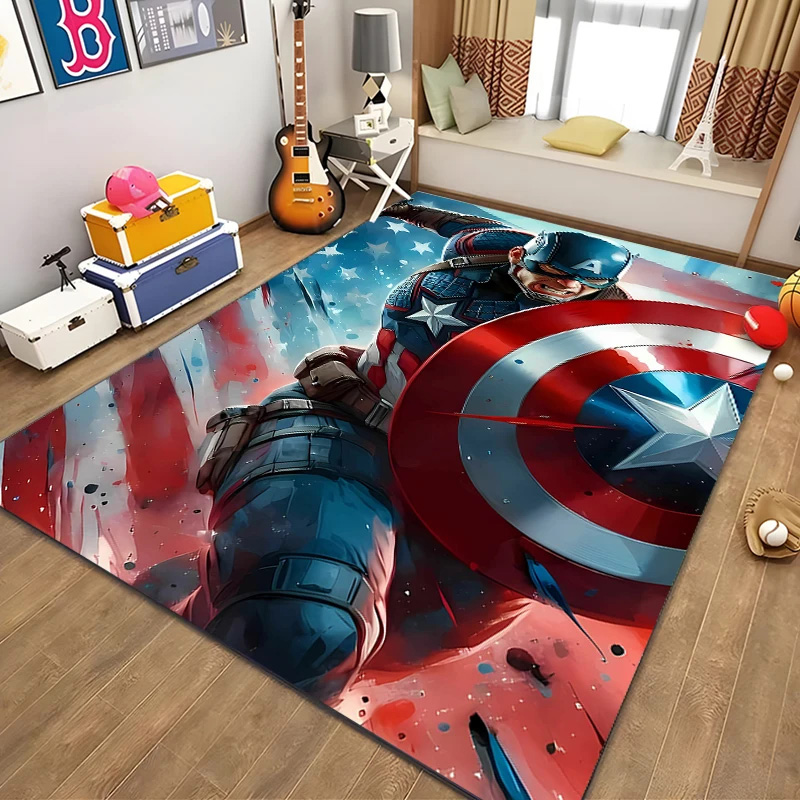 Captain America Area Rug Captain America Carpet Dining Room Rug Indoor Outdoor Rug