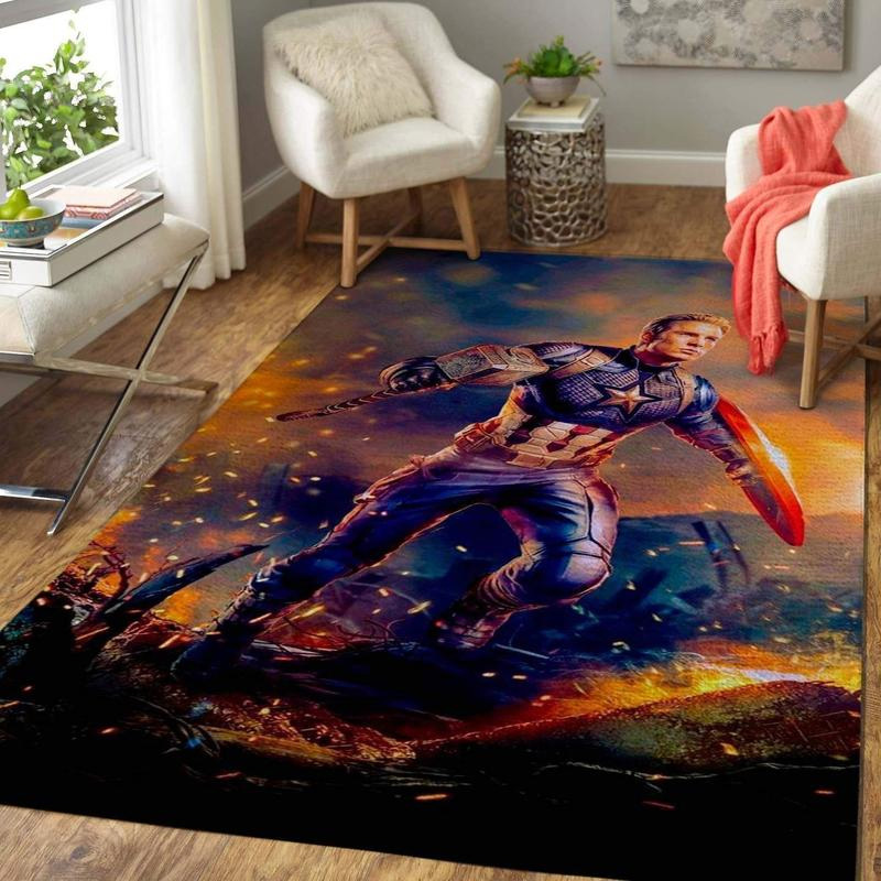 Captain America Area Rug Captain America Carpet Dining Room Rug Indoor Rug