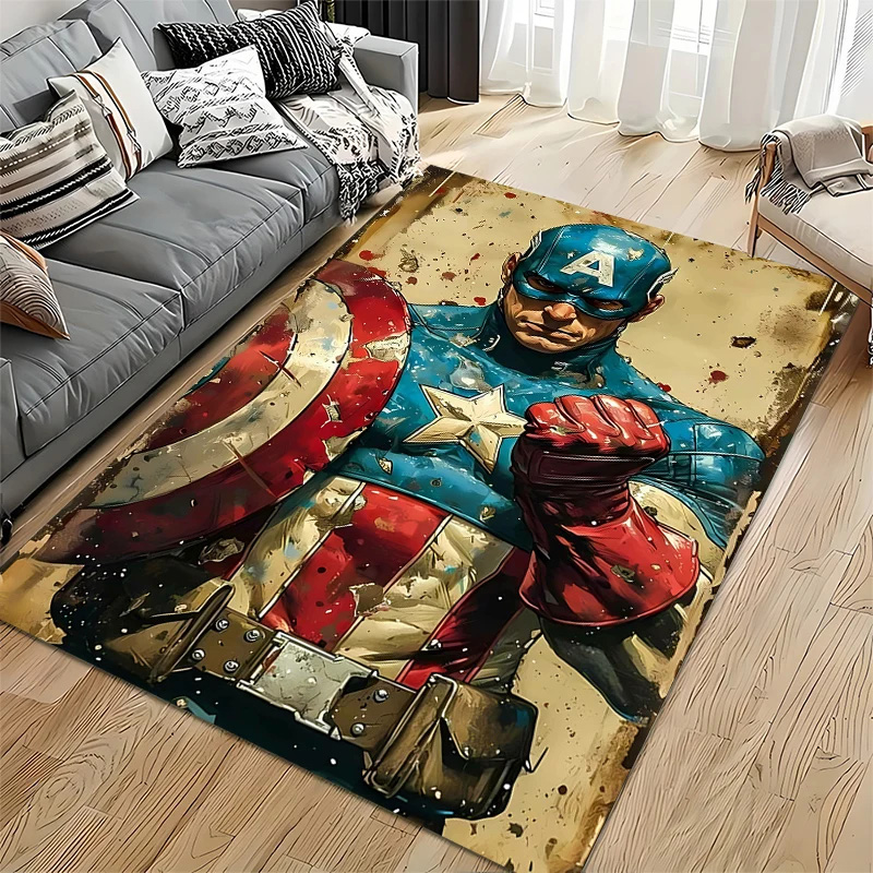 Captain America Area Rug Captain America Carpet Dining Room Rug Outdoor Rugs