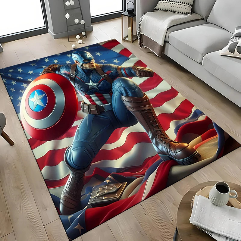 Captain America Area Rug Captain America Carpet Living Room Area Rug Indoor Outdoor Rug