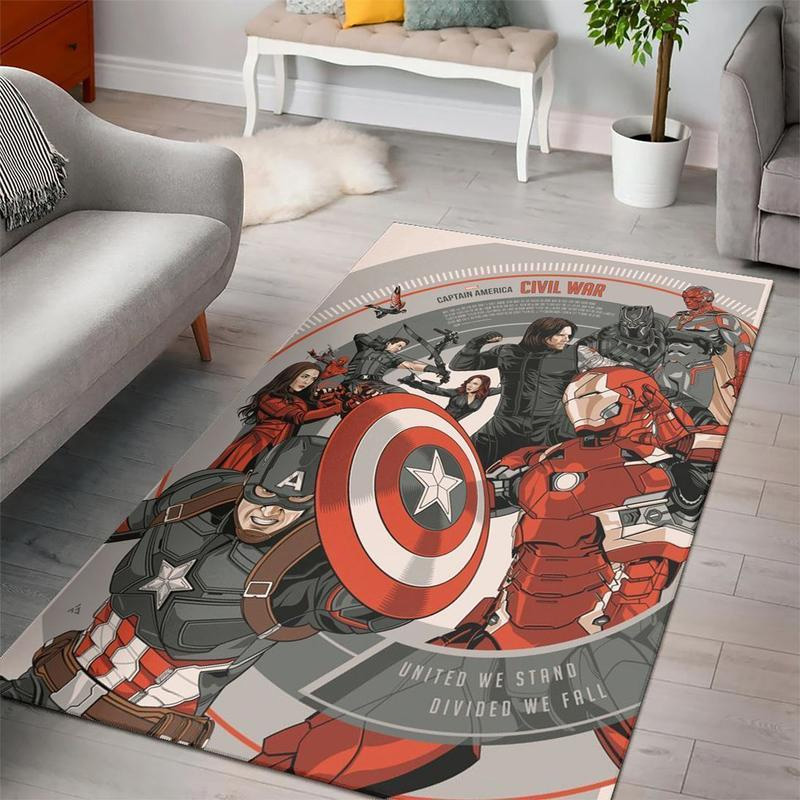 Captain America Rug Captain America Carpet Dining Room Rug Indoor Rug