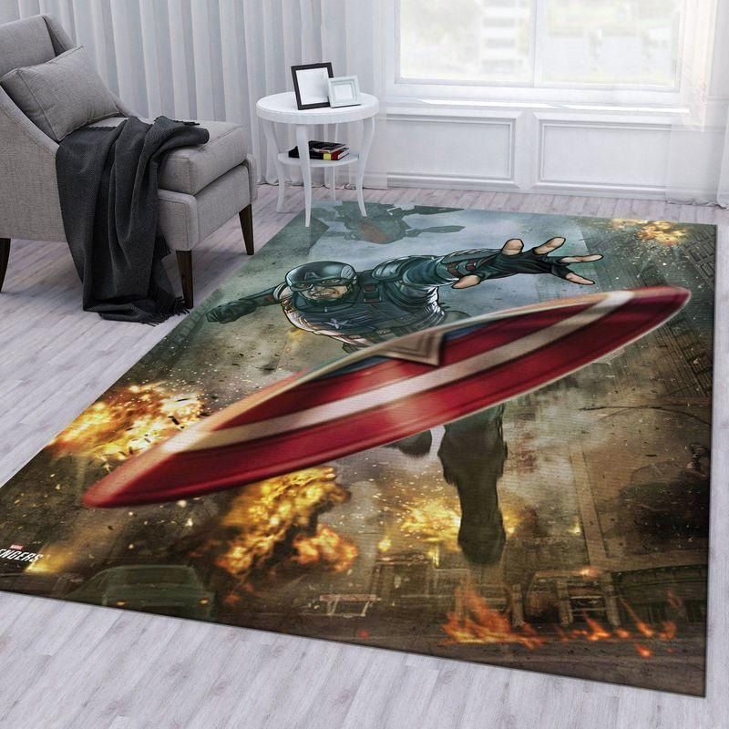Captain America Rug Captain America Carpet Dining Room Rugs Indoor Rugs
