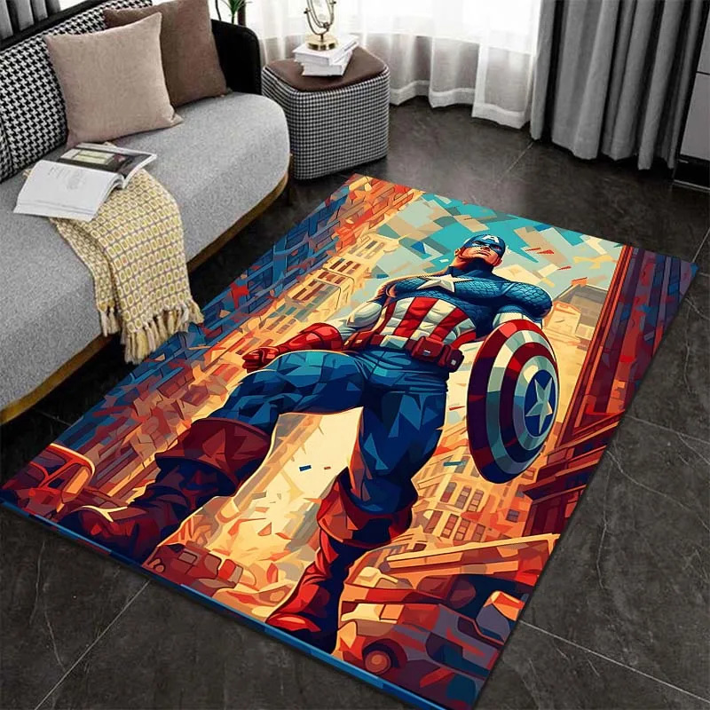 Captain America Rug Captain America Carpet Living Room Rug Indoor Outdoor Rug